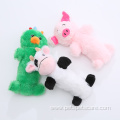 Cute animal shape squeaky plush dog chew toy